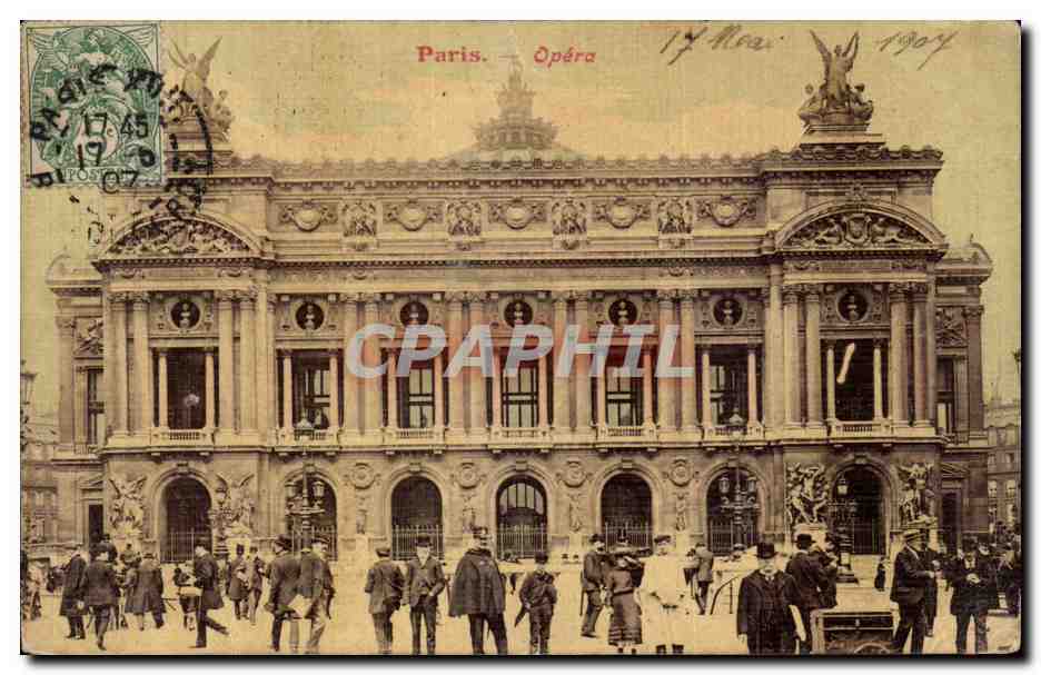 Paris CPA opera ( carte toilee )