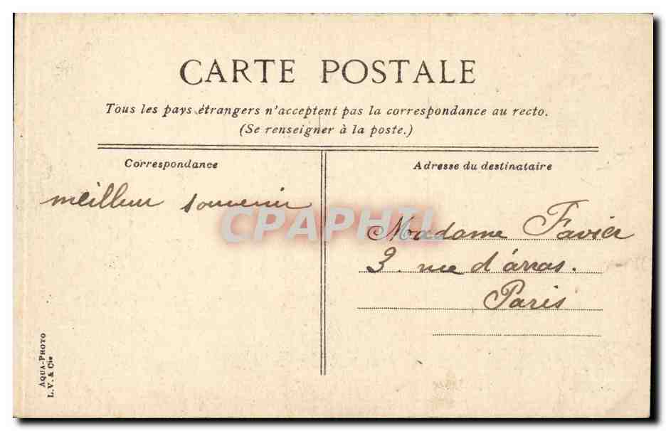 Paris CPA Pavillon d'Armenonville — Rückseite