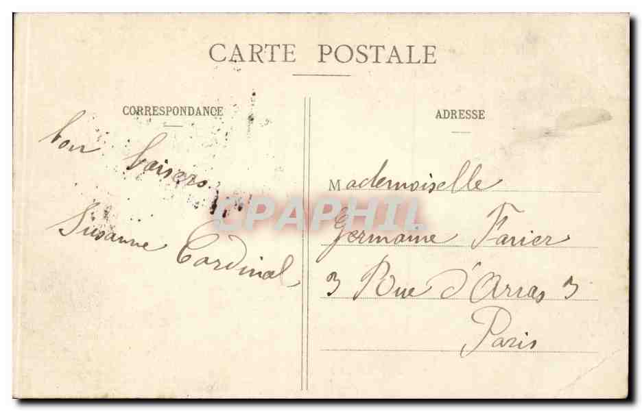 Paris CPA Jardin des Tuileries — Verso