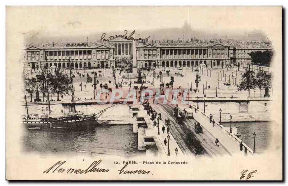 Paris CPA Place de la concorde