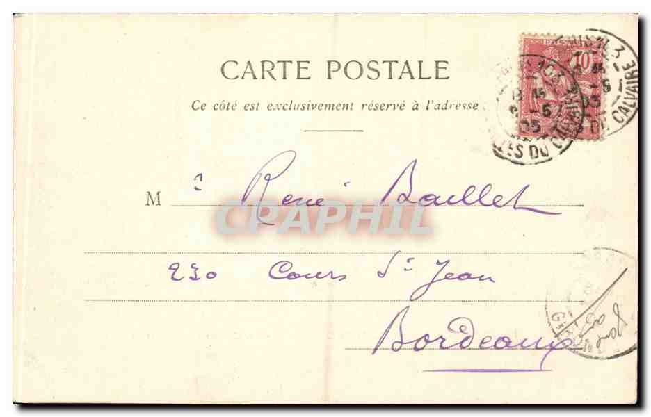 Paris CPA Pont de la Concorde Chambre des deputes — Verso