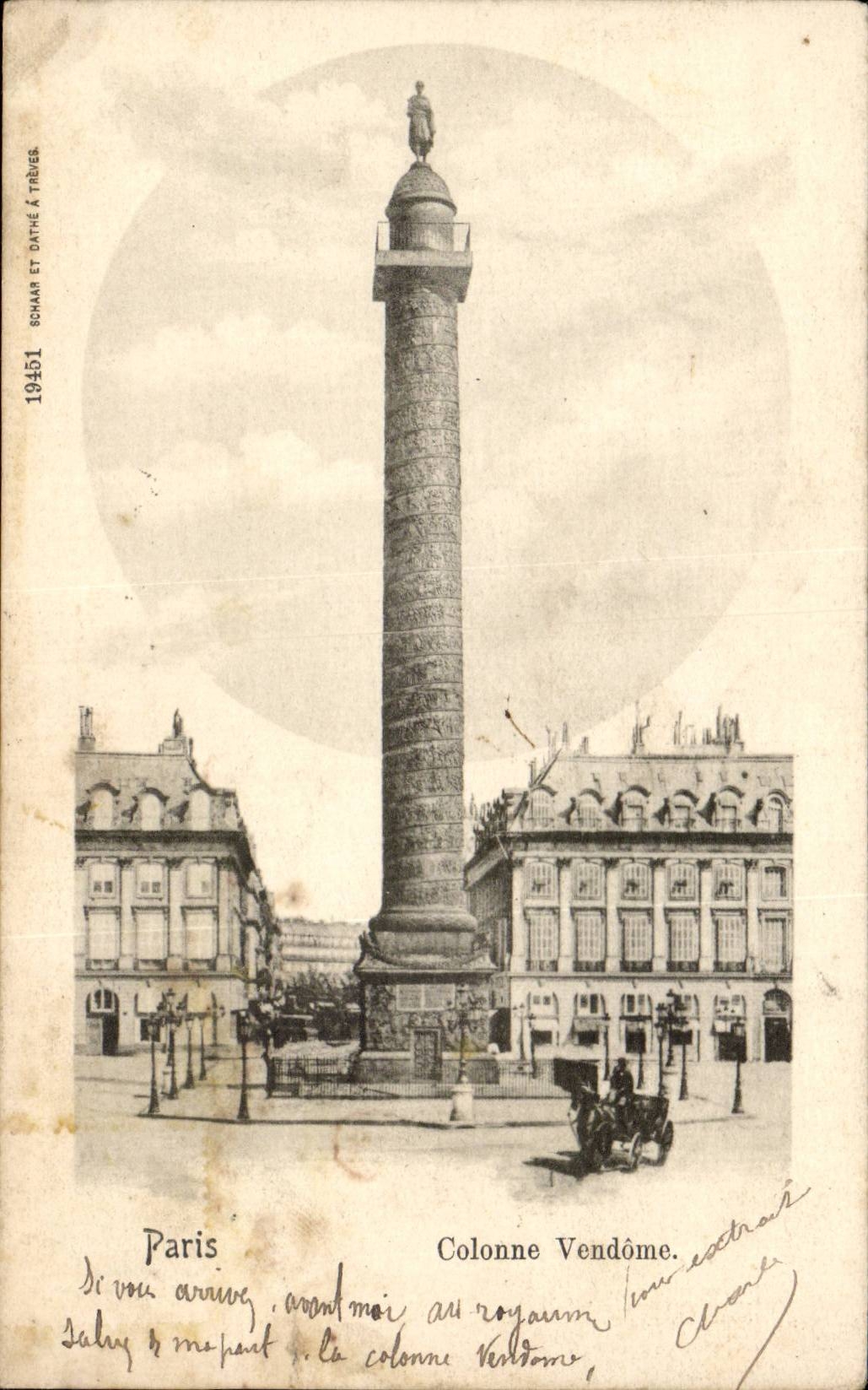 Paris CPA Colonne Vendome