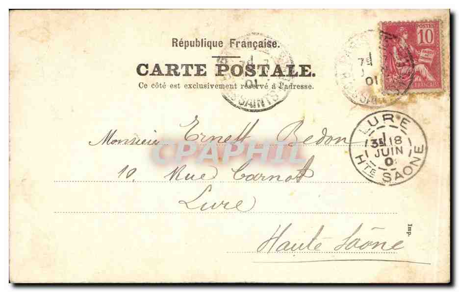 Paris CPA Colonne Vendome — Rückseite