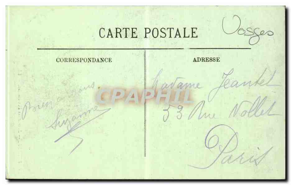 Vittel CPA source des demoiselles — Rückseite