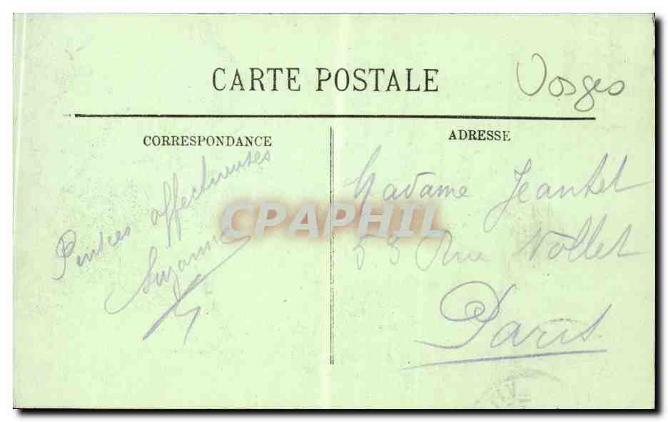 Vittel CPA Parc de l'etablissement thermal — Rückseite