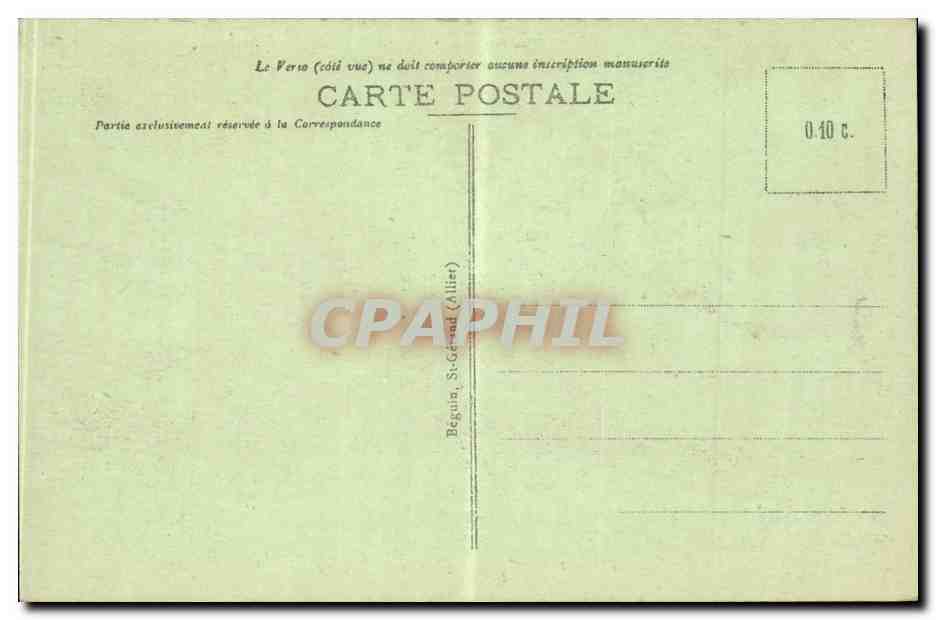 CPA Vichy L'etablissement thermal — Verso