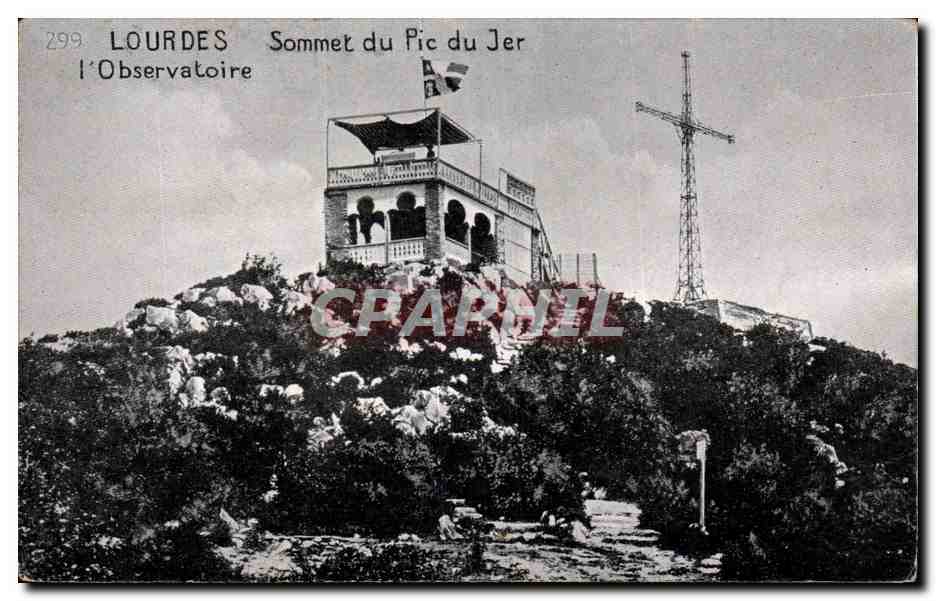 CPA Lourdes Sommet du pic du Jer l'observatoire