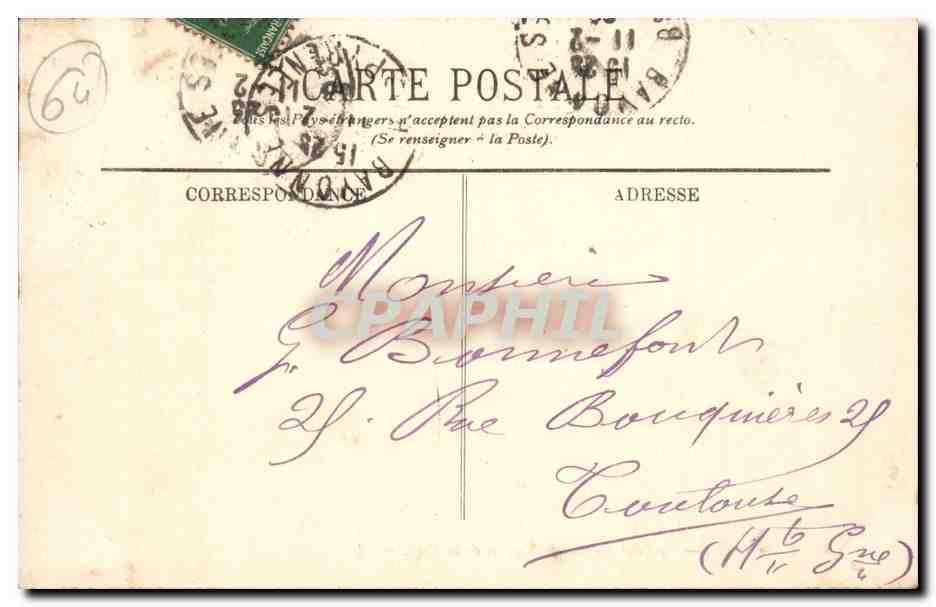 Bayonne — Le Pont Mayou et les quais de la Nive — LL. n°28 — Rückseite
