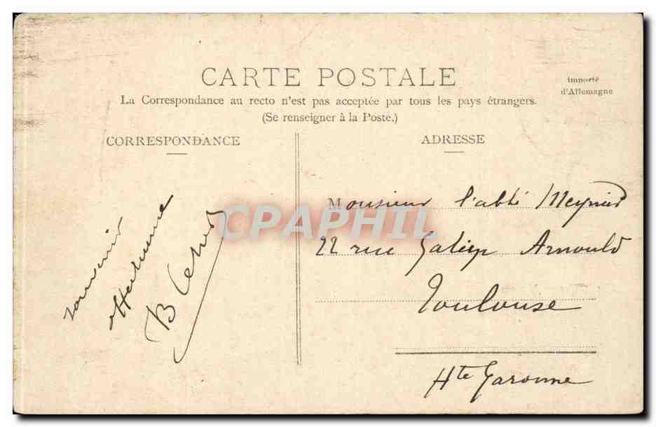 Les Allées – Marines – Bayonne — B. & J. D. 10583,72 — Rückseite
