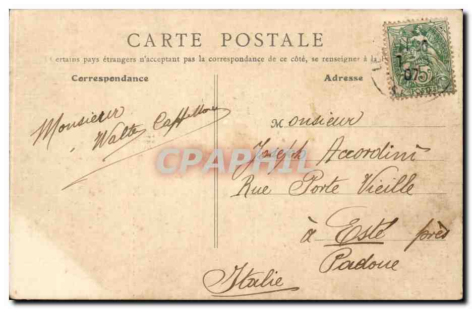 CPA Paris Place de la Concorde — Verso