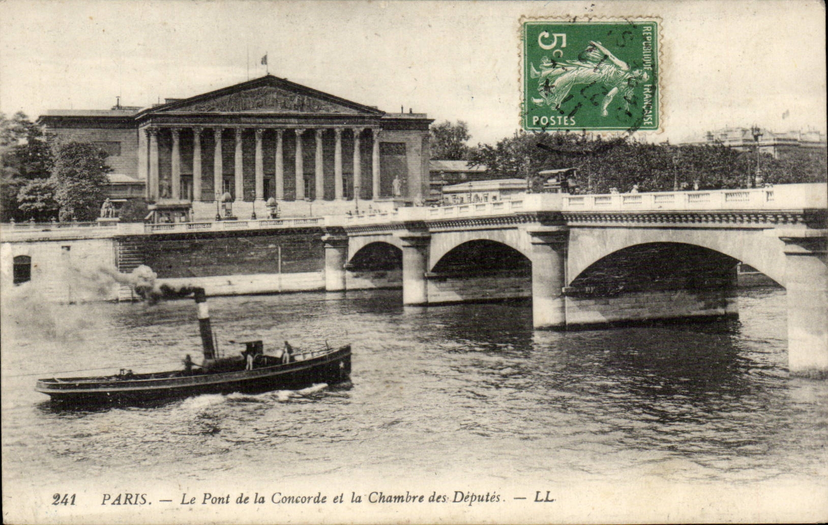 CPA Paris Pont de la Concorde et la chambre des deputes