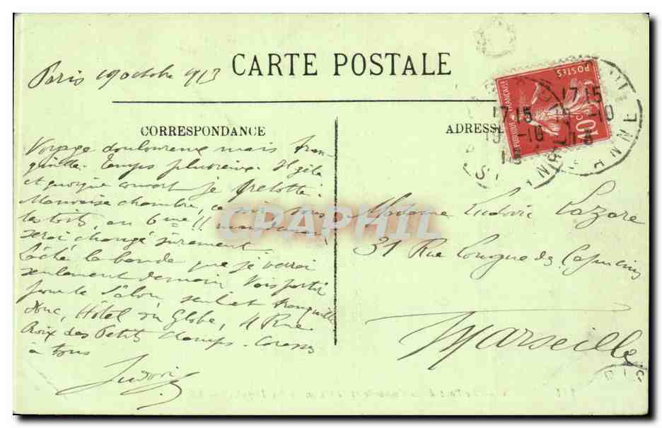 CPA Paris Pont de la Concorde et la chambre des deputes — Rückseite