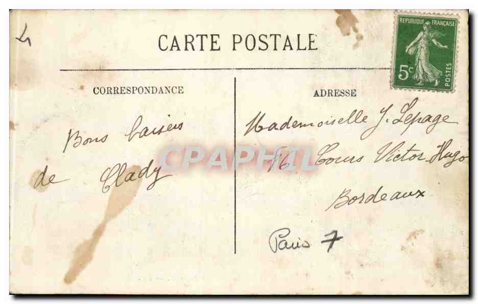 CPA Paris Pont de la Concorde et la chambre des deputes — Rückseite