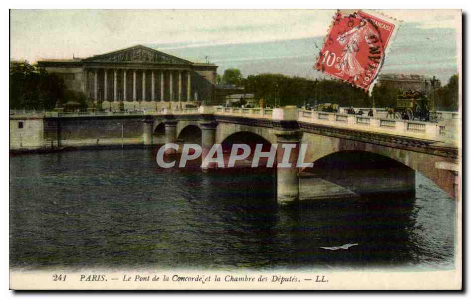 CPA Paris Pont de la Concorde et la chambre des deputes