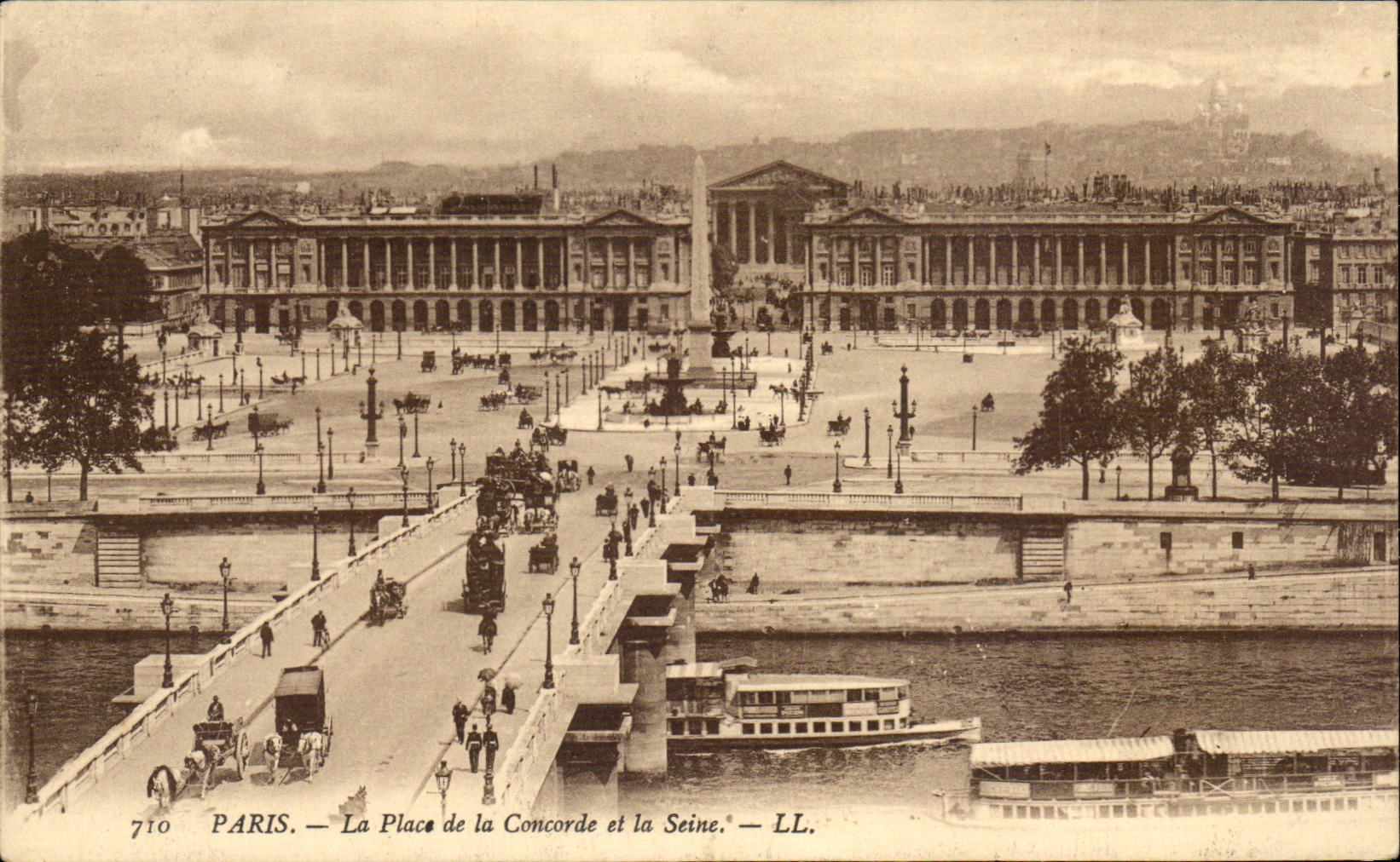 CPA Paris Place de la Concorde et la Seine