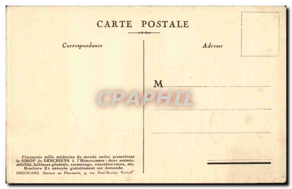 CPA Paris Notre Dame — Verso