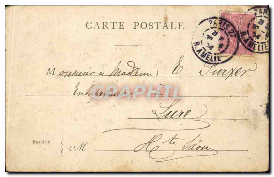 CPA Paris Jardin des Tuileries Enfants — Verso