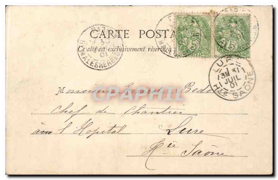 CPA Paris Boulevard Montmartre — Rückseite