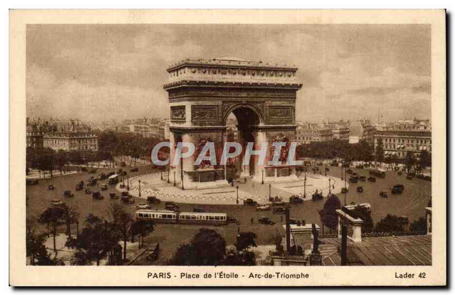 CPA Paris Place de l'etoile Arc de triomphe