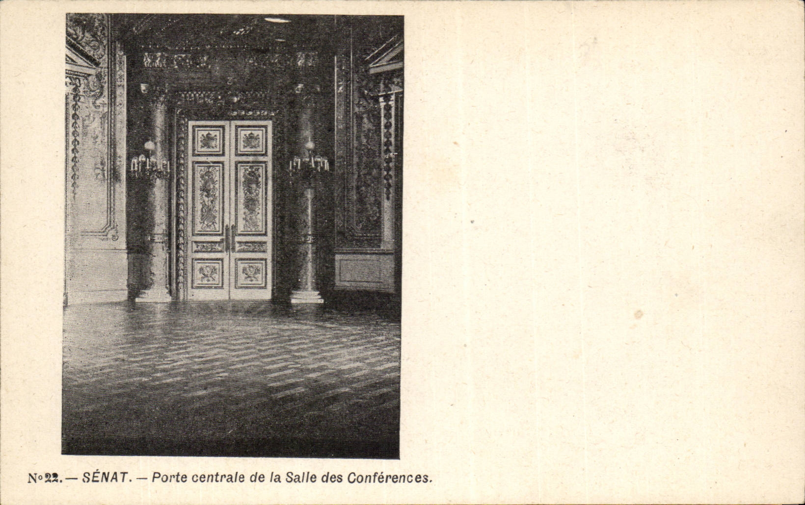 CPA Paris Senat Porte centrale de la salle des conferences