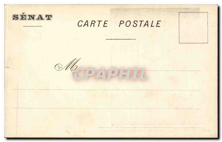 CPA Paris Senat Porte centrale de la salle des conferences — Rückseite