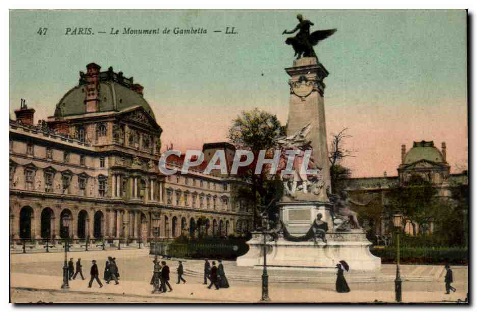 CPA Paris Monument de Gambetta