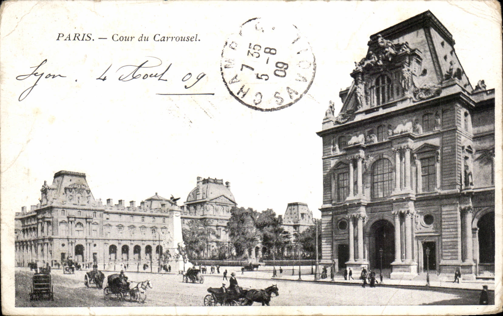 CPA Paris Cour du Carrousel Louvre