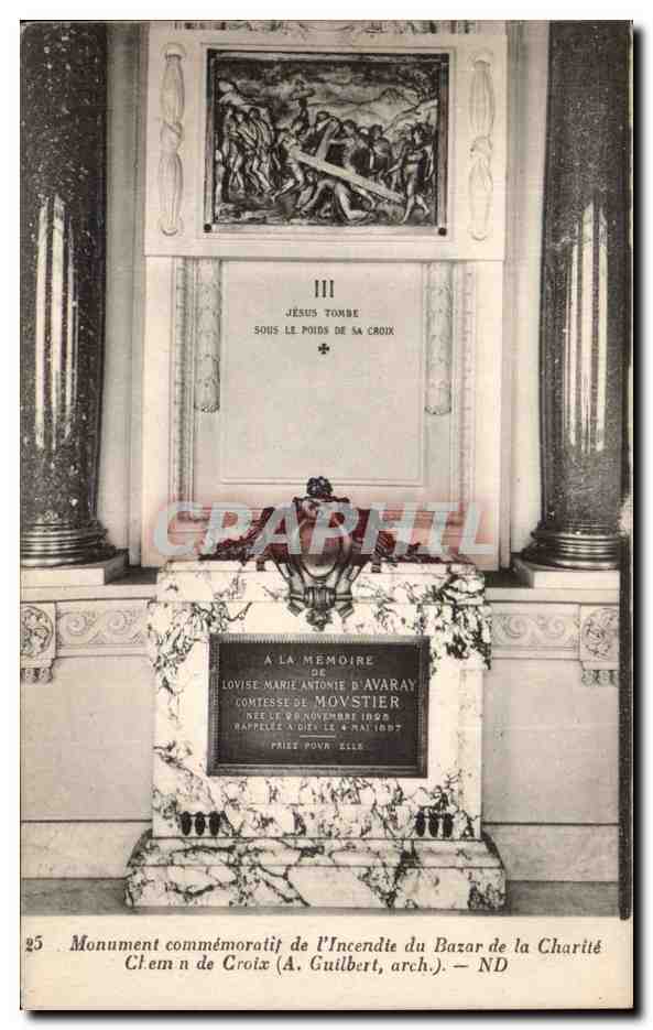 CPA Paris Monument commemoratif du Bazar de la charite Chemin de croix