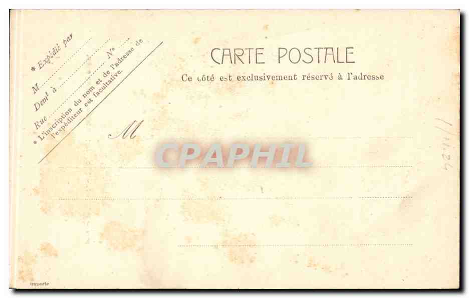 CPA Paris Monument de Lafayette — Verso