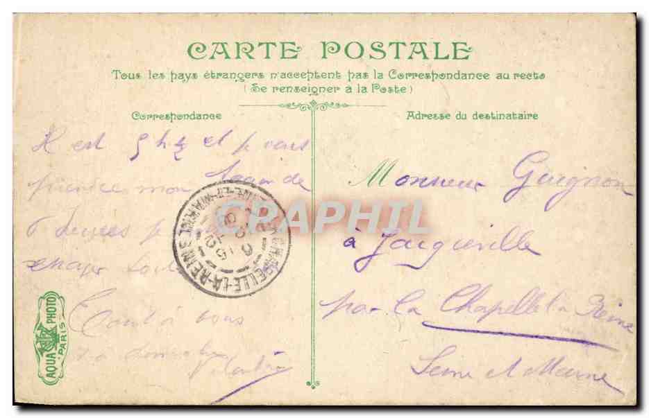 CPA Paris Avenue de Breteuil et les Invalides — Rückseite
