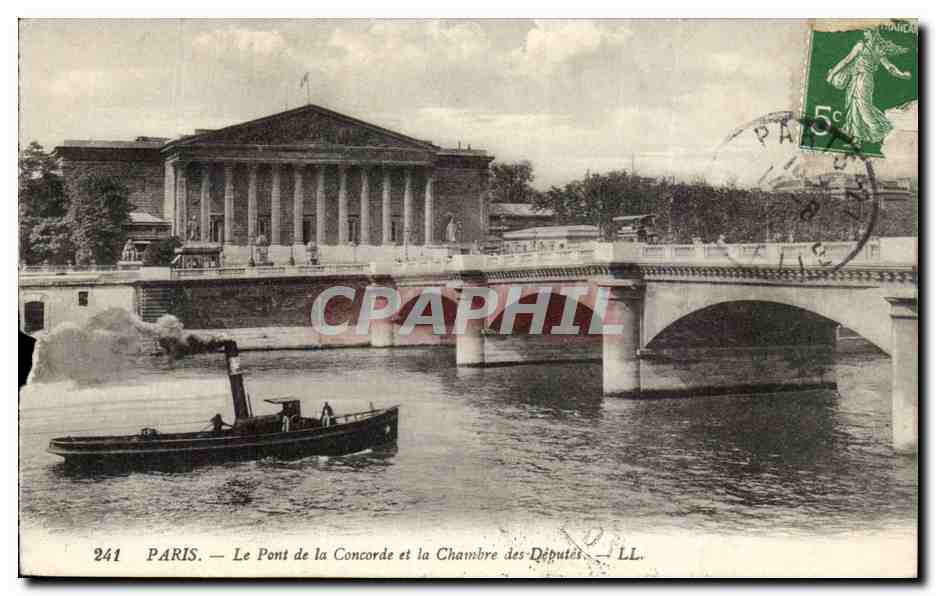 CPA Paris Le pont de la Concorde et la chambre des deputes