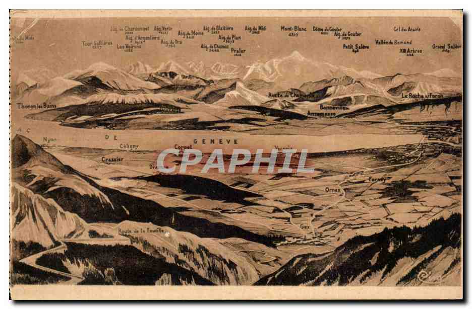 CPSM Gex Faucille Vue sur les Alpes