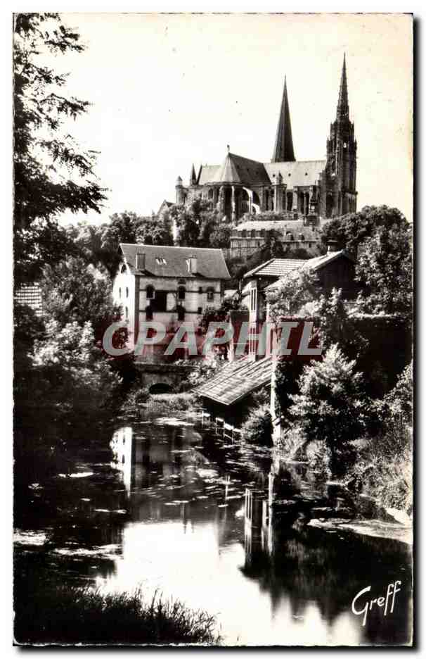 Chartres — Les bords de l'Eure et la Cathédrale — Greff