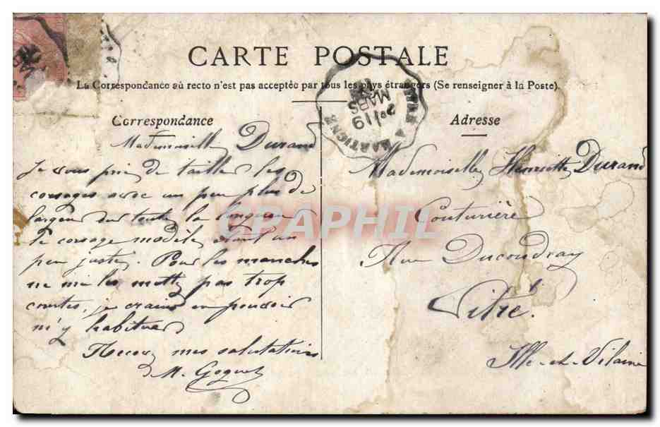 CPA Vichy Etablissement thermal SAlle des bains Piscine — Verso
