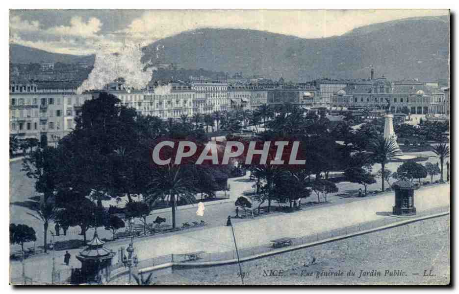 CPA Nice Vue generale du jardin public