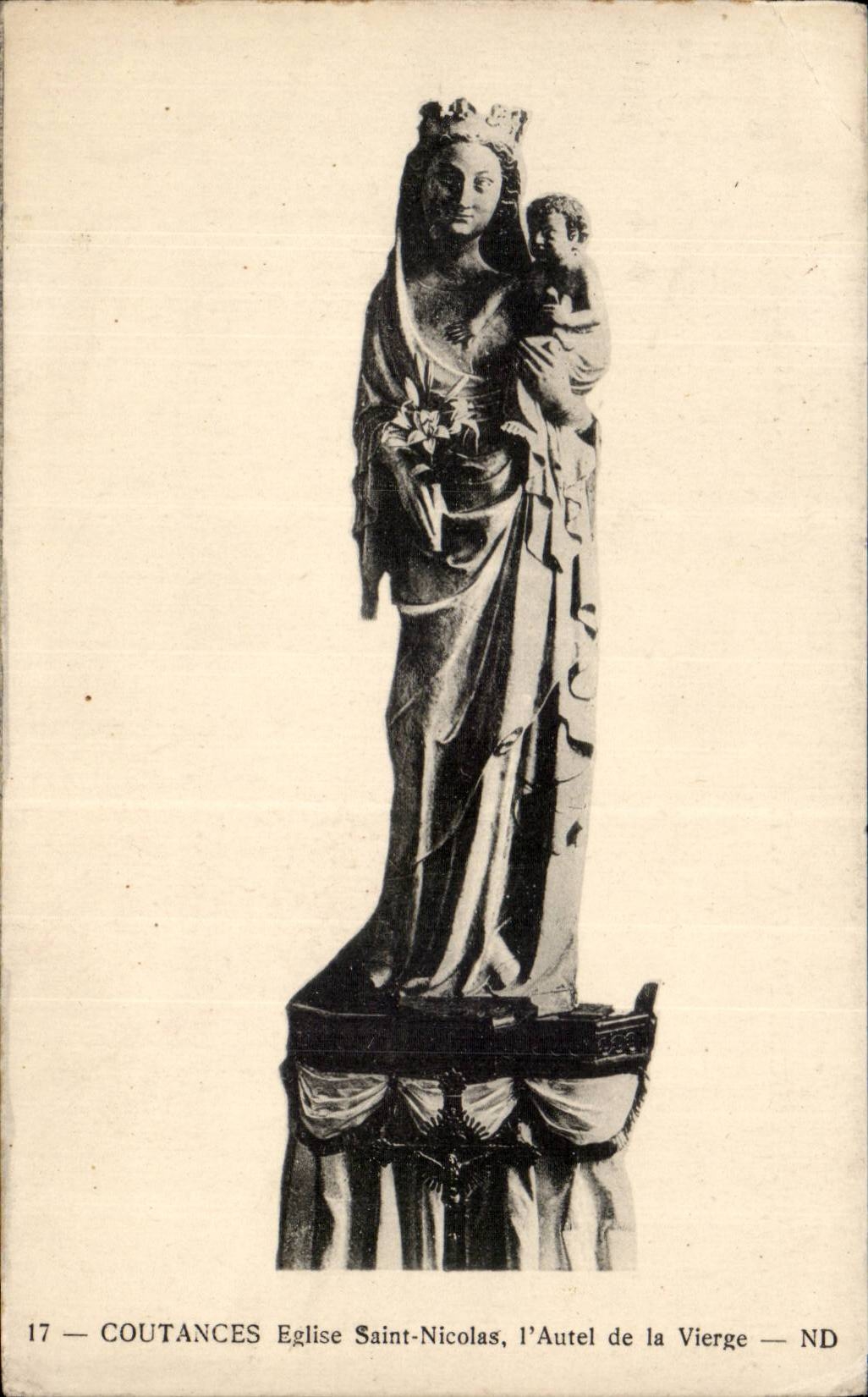 CPA Coutances Eglise Saint Nicolas L'autel de la vierge