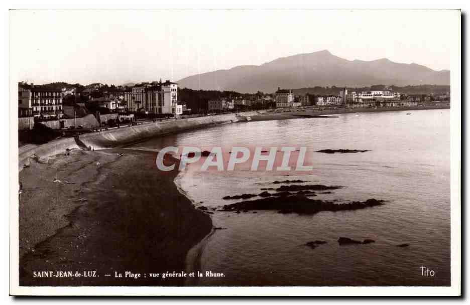 Saint-Jean-de-Luz — The Beach; General View and the Rhune — Tito