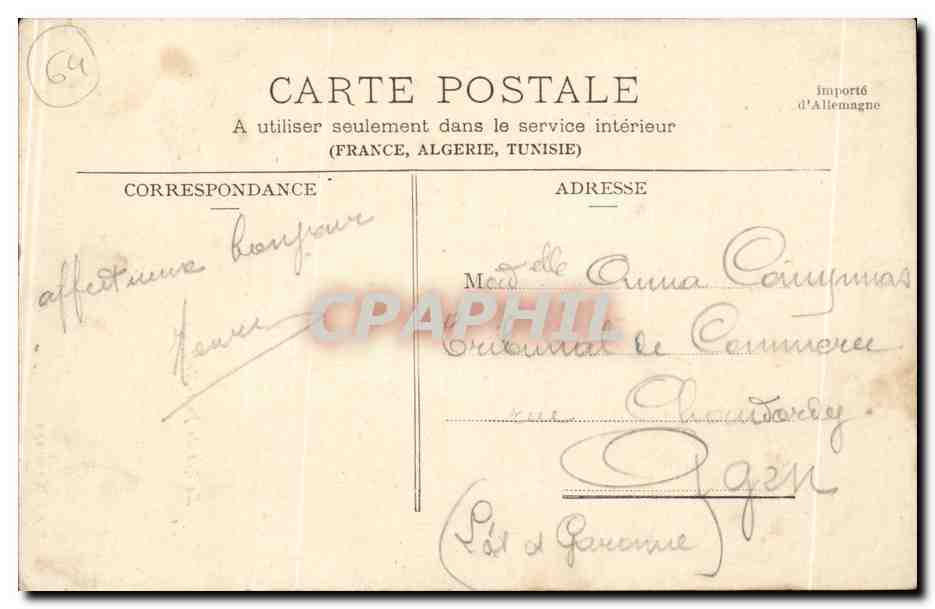 CPA Bayonne La rue du port neuf — Verso