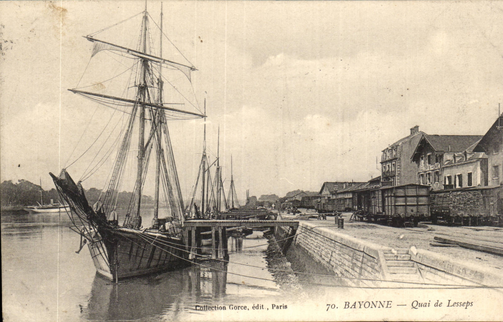 Bayonne — Quai de Lesseps — Collection Gorce, édit., Paris, n°70