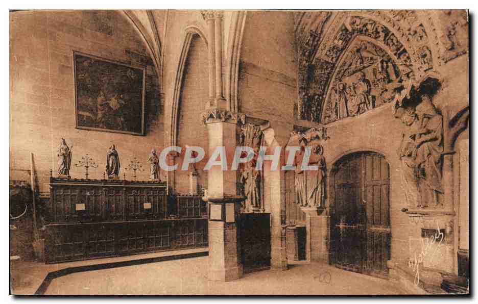 CPA Bayonne Cathedrale Porte interieure de la Sacristie Le jugement dernier
