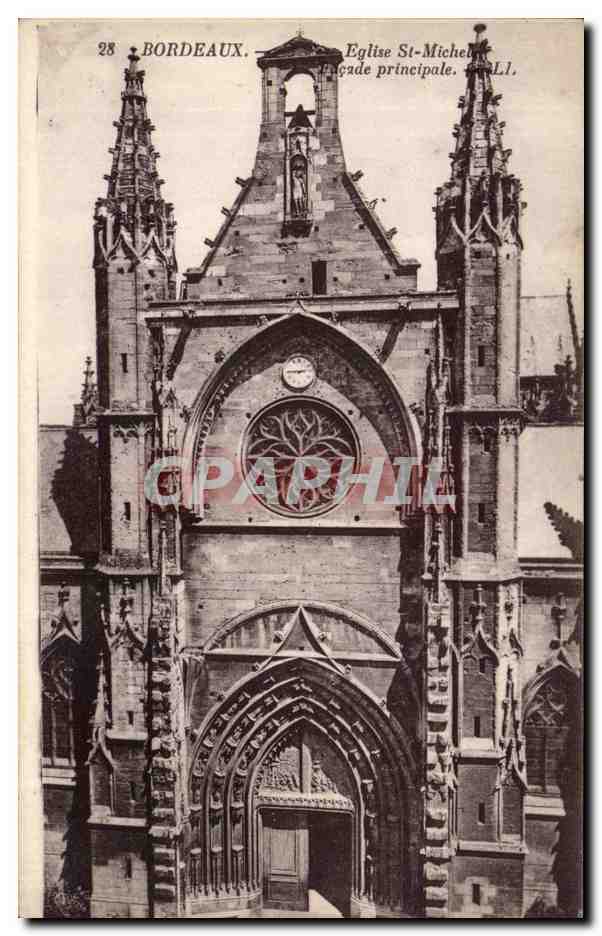 CPA Bordeaux Eglise St Michel Facade principale