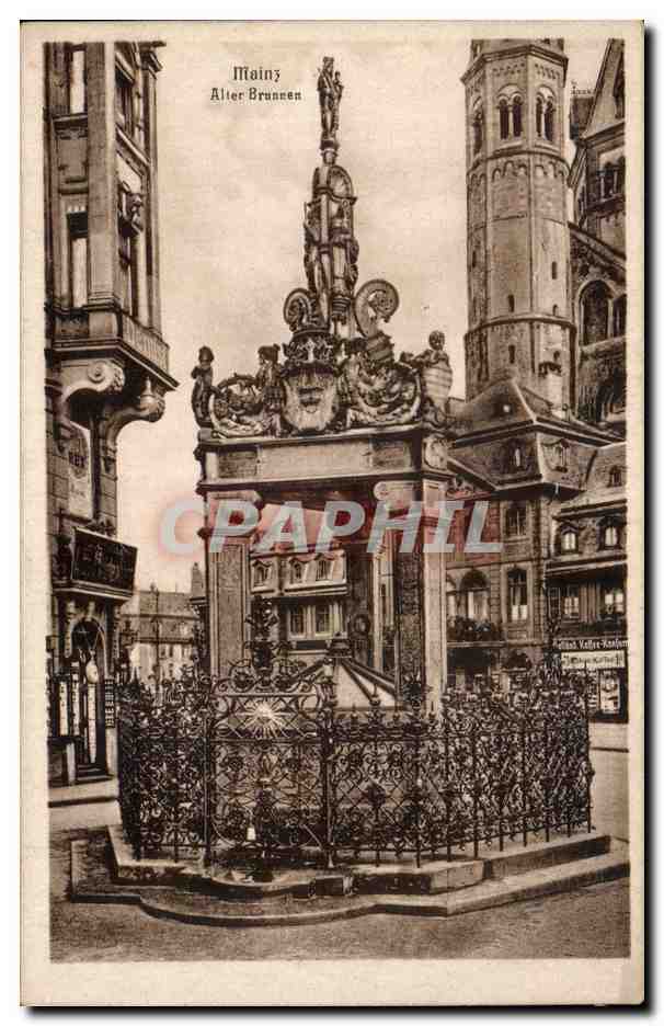Mainz - Alter Brunnen — éditeur Stengel & Co. à Dresde