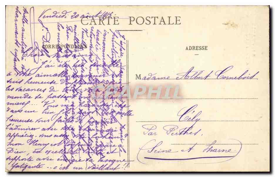 Paris CPA Tour St Jacques — Verso