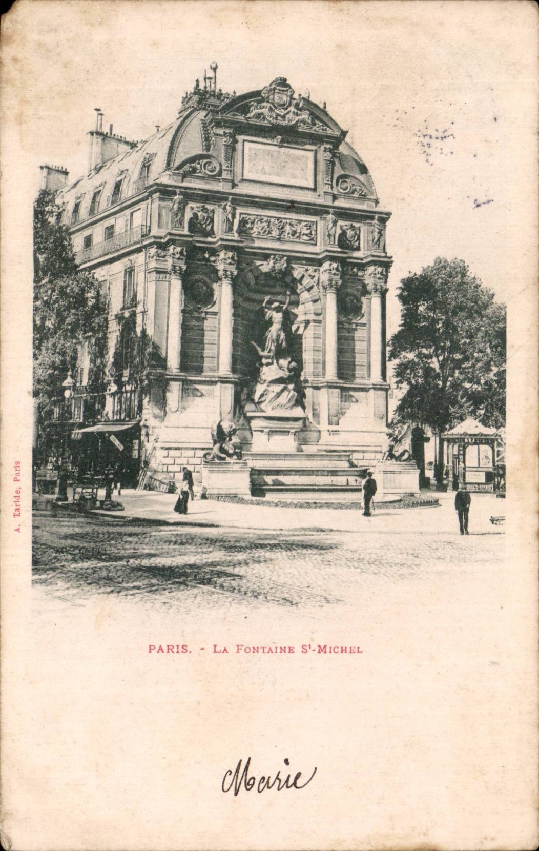 Paris CPA Fontaine St michel