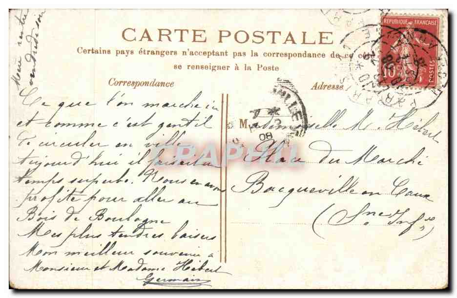 Paris CPA La Sorbonne — Rückseite