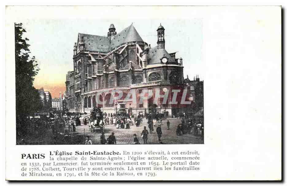 Paris CPA Eglise Sainte Eustache
