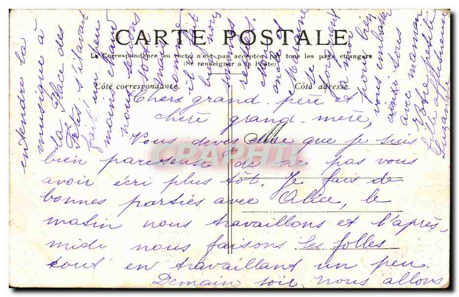 Paris CPA Colonne Vendome — Rückseite