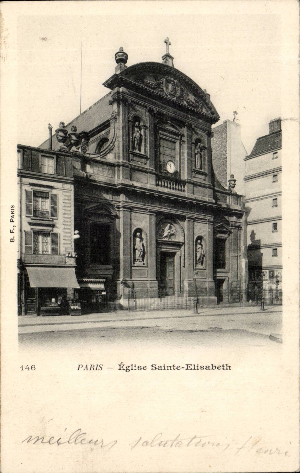 Paris CPA Eglise Sainte Elisabeth