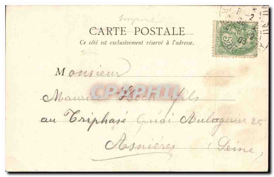 Paris CPA Eglise Sainte Elisabeth — Rückseite