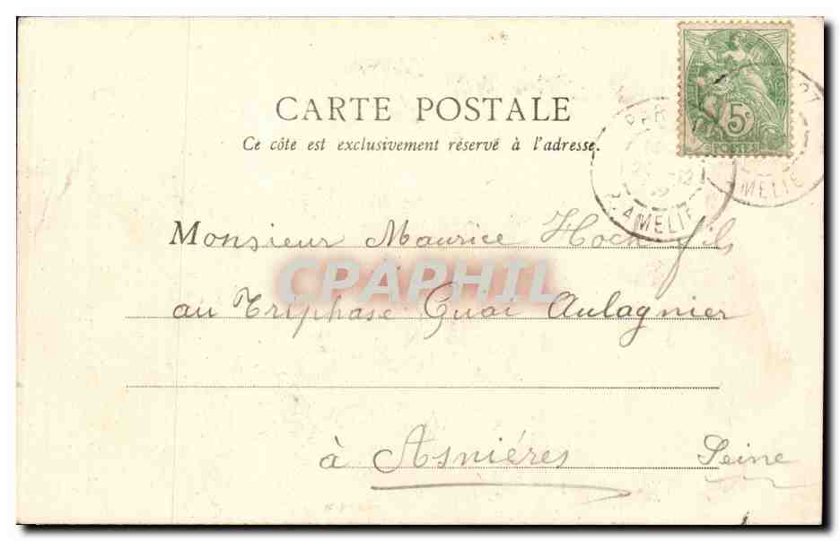 Paris CPA Eglise Saint Laurent — Rückseite